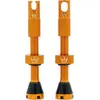 Image de Valves Peatys X Chris King MK2 Tubeless, 1 paire, sans chambre à air, 42 mm, couleur mangue, PTV2-42-MNG-12