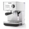 Image de Breville VCF149 Machine à espresso traditionnelle, boîtier en acier inoxydable, chauffe-lait