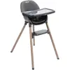 Image de Chaise haute Graco Presti , de 6 mois à 6 ans environ (max. 27,3 kg), évolutive en 3 positions, pliable et compacte, plateau amovible (partie supérieure lavable au lave-vaisselle), noir/gris, Charcoal