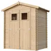 Image de Abri de jardin en bois TIMBELA M367+M367G - Abri de jardin en bois avec plancher Imprégné L196xL136xH218 cm/ 1.98 m2 - Toit imperméable