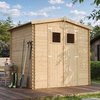 Image de Abri de jardin en bois TIMBELA M369 - Abri de jardin en bois L236xL226xH218 cm/ 4.33 m2 - Abri pour vélos - Toit imperméable