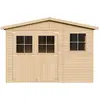 Image de Abri de jardin en bois AVEC SOL IMPRIMÉ - H226x316x324 cm/9 m² - TIMBELA M335+335G