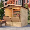 Image de TIMBELA M149 - H232x253x263/4m2, grand bar de jardin multifonctionnel Stands deen bois