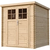Image de Abri de jardin en bois AVEC SOL IMPRIMÉ, porte verrouillable - L204xL204xH200 cm-3,53 m2 -Timbela M309F+M309G