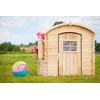 Image de Timbela Maison de jeu en bois pour enfants SANS PLANCHER - Maison de jeu d'extérieur pour enfants - L112xL146xH145 cm/1,1m2 Maison de jeu de jardin - M505-1
