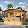 Image de TIMBELA M150B H232x336x263 cm/6 m2, grand bar de jardin multifonctionnel Stands deen bois