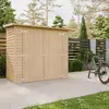 Image de TIMBELA Abri de jardin en bois H194x123x223 cm/2.1 m² - Abri à outils en bois sans plancher, abri de jardin en bois, abri à vélo - Toit imperméable TIMBELA M348