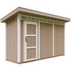 Image de Abri de jardin qualité premium 4,3m² + sol + carreaux de bitume - L161xL411xH239 cm TIMBELA M902 - TERRA BROWN