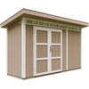 Image de Abri de jardin qualité Premium 4,3m² avec plancher et carreaux de bitume - Abri pour outils L161xL411xH239 cm - Abri de jardin TIMBELA M902A - TERRA BROWN