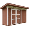 Image de Abri de jardin qualité Premium 4,3m² avec plancher et carreaux de bitume - Abri à outils L161xL411xH239 cm - Abri de jardin TIMBELA M902A - REDWOOD RED