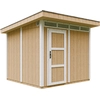 Image de Abri de jardin qualité Premium 5,9m² avec plancher et carreaux de bitume - Abri pour outils L279xL293xH239 cm - Abri de jardin TIMBELA M903 - HARVEST HONEY