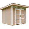 Image de Abri de jardin qualité Premium 5,9m² avec plancher et carreaux de bitume - Abri pour outils L279xL293xH239 cm - Abri de jardin TIMBELA M903A - TERRA BROWN