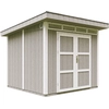 Image de Abri de jardin qualité Premium 5,9m² avec plancher et carreaux de bitume - Abri pour outils L279xL293xH239 cm - Abri de jardin TIMBELA M903A - TUNDRA GREY