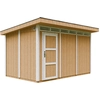Image de Abri de jardin qualité Premium 8,7m² avec plancher et carreaux de bitume - Abri à outils L412xL279xH239 cm - Abri de jardin TIMBELA M904 - HARVEST HONEY