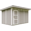 Image de Abri de jardin qualité Premium 8,7m² avec plancher et carreaux de bitume - Abri pour outils L412xL279xH239 cm - Abri de jardin TIMBELA M904 - TUNDRA GREY