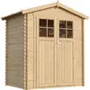 Image de Abri de jardin en bois TIMBELA M367F - L196xL136xH218 cm/ 1,98 m2
