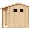Image de 3,53 + 0,97 m2 Abri de jardin en bois Avec abri bois de chauffage M386+M386G - Plancher Imprégné - TIMBELA
