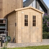 Image de Abri de jardin en bois avec plancher - L196xL186xH218 cm/ 2,82 m2 - TIMBELA M320C+M320G