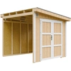 Image de Abri de jardin qualité premium 5,9 m² - H231x248x294 cm - Sans plancher ni paroi latérale - Timbela M938B-HARVEST HONEY