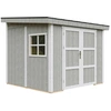 Image de Abri de jardin qualité premium 5,9 m² - H231x248x294 cm - Sans plancher ni paroi latérale - Timbela M938B-TUNDRA GREY