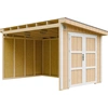 Image de Abri de jardin qualité premium 8,68 m² - H231x248x412 cm - Sans plancher ni paroi latérale - Timbela M939B-HARVEST HONEY