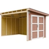 Image de Abri de jardin de qualité supérieure 8,68 m² - H231x248x412 cm - Sans plancher ni parois latérales - Timbela M939B-REDWOOD RED