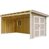 Image de Abri de jardin de qualité supérieure 11,47 m² - H231x248x530 cm - Sans plancher ni paroi latérale   Timbela M940B-TERRA BROWN