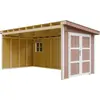 Image de Abri de jardin de qualité supérieure 11,47 m² - H231x248x530 cm - Sans plancher ni paroi latérale   Timbela M940B-REDWOOD RED