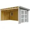 Image de Abri de jardin de qualité supérieure 11,47 m² - H231x248x530 cm - Sans plancher ni paroi latérale   Timbela M940B-CAVERN STEEL