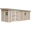 Image de Abri de jardin de qualité supérieure 14,3 m² - H231x248x648 cm - Sans sol ni paroi latérale   Timbela M941B-TERRA BROWN