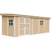 Image de Abri de jardin de qualité supérieure 14,3 m² - H231x248x648 cm - Sans plancher ni paroi latérale   Timbela M941B-HARVEST HONEY