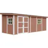Image de Abri de jardin qualité premium 14,3 m² - H231x248x648 cm - Sans plancher ni paroi latérale   Timbela M941B-REDWOOD RED
