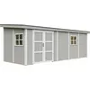 Image de Abri de jardin de qualité supérieure 14,3 m² - H231x248x648 cm - Sans sol ni paroi latérale   Timbela M941B-TUNDRA GREY