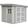 Image de Abri de Jardin Qualité Premium 5,9 m² - H231x248x294 cm - Timbela M938-TUNDRA GREY