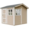 Image de Abri de jardin qualité premium 5,9 m² - H252x250x294 cm - Timbela M913-TERRA BROWN