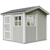 Image de Abri de jardin qualité premium 5,9 m² - H252x250x294 cm - Timbela M913-TUNDRA GREY