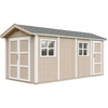 Image de Abri de jardin qualité premium 11,47 m² - H252x250x530 cm - Timbela M915C-TERRA BROWN