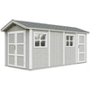 Image de Abri de jardin premium 11,47 m² - H252x250x530 cm - Timbela M915C-TUNDRA GREY