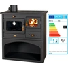 Image de PRITY 1P34 - Poêle à bois 10,1 kW avec four & plaque métallique, Poêle à gauche