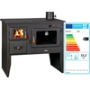 Image de PRITY 2P41 - Poêle à bois 15.2 kW avec four & plaque métallique