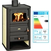 Image de Poêle à bois PRITY S2 W10 avec échangeur thermique à eau Chauffage central Poêle- 13.3 Kw