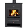 Image de Poêle à bois Prity K13 - 12,1 kW, design robuste, noir graphite, classe énergétique A