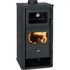 Image de Poêle à bois avec compartiment four Prity FM D - 12,1 kW, compartiment four avec thermomètre, noir graphite, classe énergétique A
