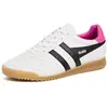 Image de Baskets de sport pour femmes Gola, modèle Stadium, blanc/noir/rose shocking, taille 38 EU