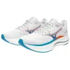 Image de Chaussures de course pour hommes MIZUNO WAVE INSPIRE 22, couleur : blanc, bleu, orange, taille : 46