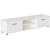 Image de Cosmo Meuble Tv Moderne Haut Brillant 2 Portes Meuble H 38 X L 160 X P 40 Cm, Blanc