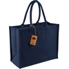 Image de Westford Mill - Sac à provisions "Classic", jute RW9412 (Taille unique) (Bleu marine)