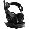 Image de Logitech ASTRO Gaming A50 Wireless Gaming Headset avec station de charge, Dolby Audio, Game/Voice Balance Control, 2,4 GHz sans fil, portée 9m, pour Xbox Series X/S, Xbox One, PC, Mac - Noir/Or