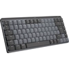 Image de Logitech Master Series MX Mechanical Mini - Clavier - rétroéclairé - sans fil - Bluetooth LE - QWERTY - US International - Commutateur de touche : Clicky - Graphite