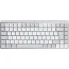 Image de Logitech MX Mini Mechanical for Mac, Tenkeyless (80 - 87 %), Bluetooth, Commutateurs mécaniques, Disposition suisse, LED, Gris, Blanc